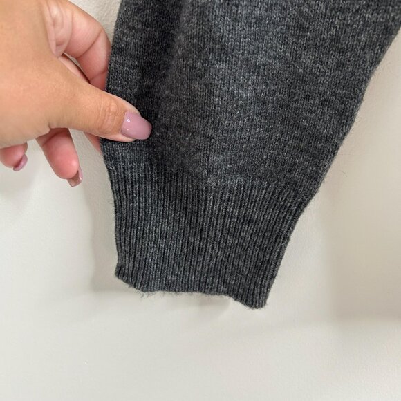 J Crew Sweater Mens Large Gray Shawl Collar Wool Blend Pullover Rib Knit Casual - Picture 3 of 9